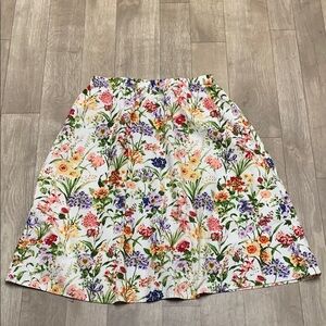 Womens Boca Bay Floral Flowy Lightweight Pull On A-Line Skirt‎